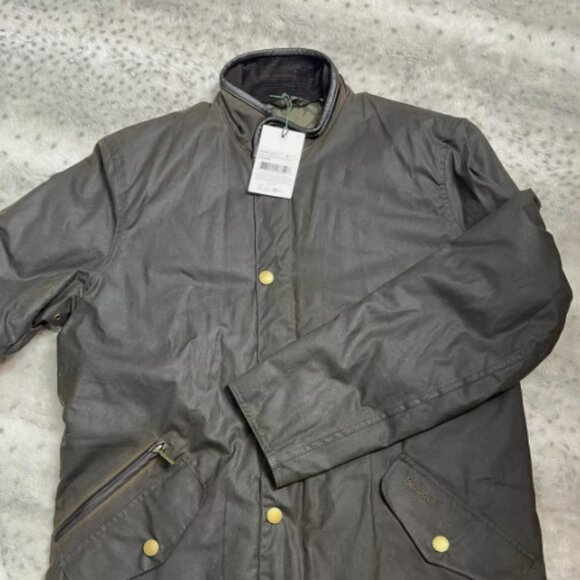 Barbour Men's Prestbury Wax Jacket in Olive MSRP$495 British Luxury Heritage - Picture 2 of 16